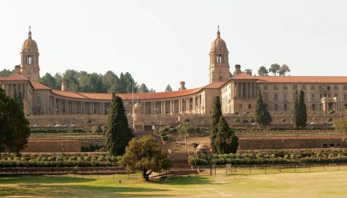 Aerial view of Union Buildings, Pretoria, South Africa